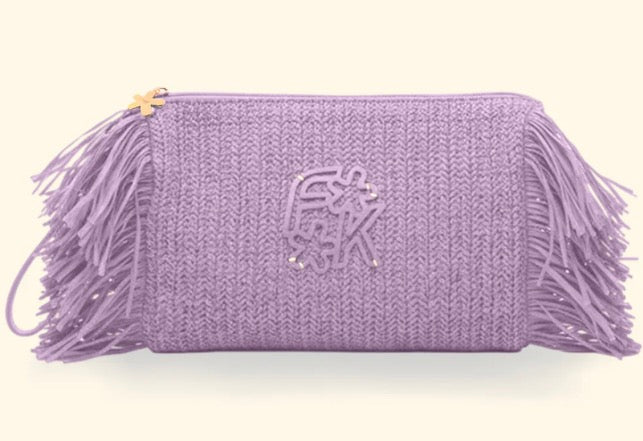 Maxy pochette raffia F**K