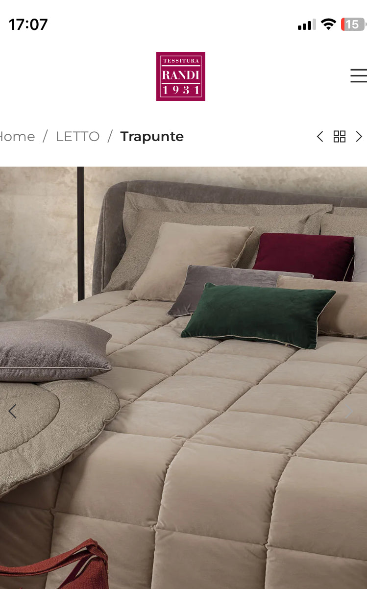 LIVING trapunta velluto double face