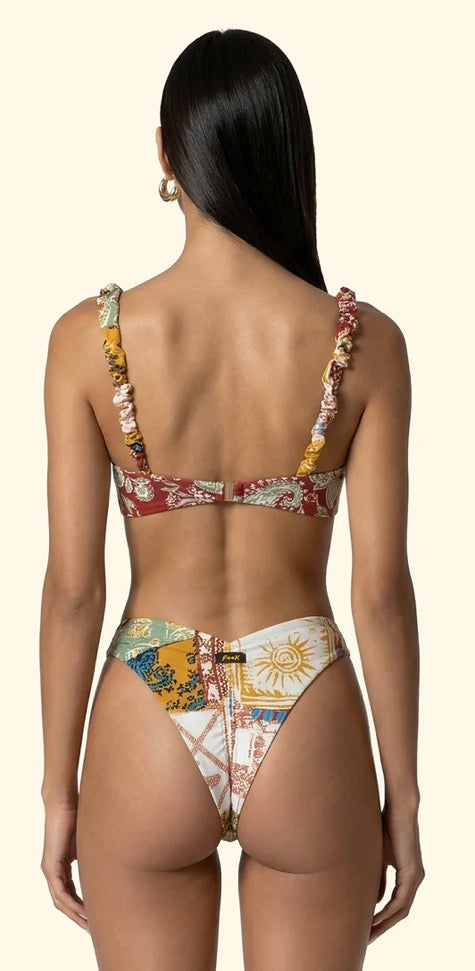 Bikini bralette con americano fisso F**K