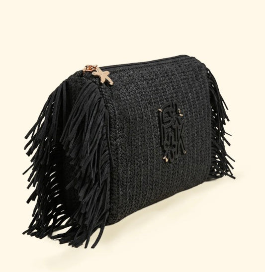 Maxy pochette raffia F**K